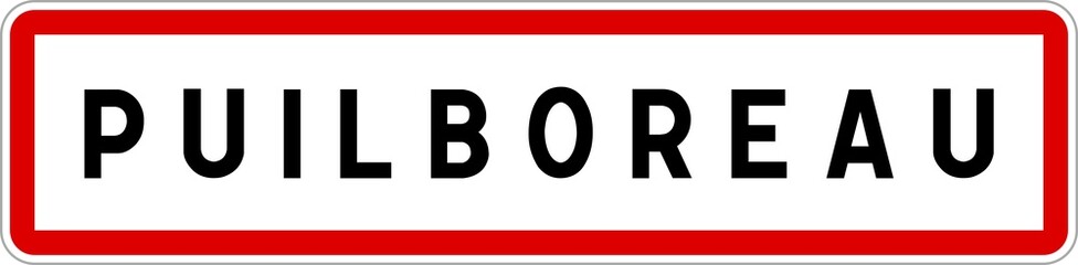 Panneau entrée ville agglomération Puilboreau / Town entrance sign Puilboreau