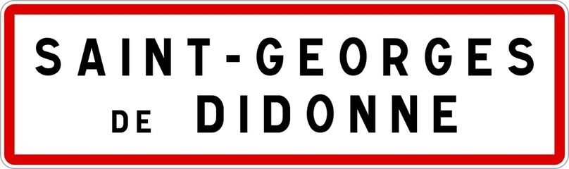 Panneau entrée ville agglomération Saint-Georges-de-Didonne / Town entrance sign Saint-Georges-de-Didonne