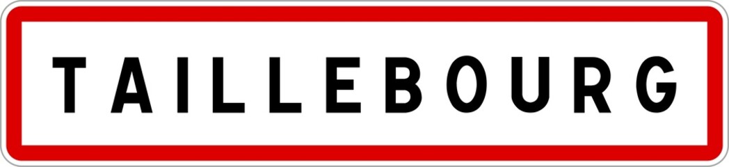Panneau entrée ville agglomération Taillebourg / Town entrance sign Taillebourg