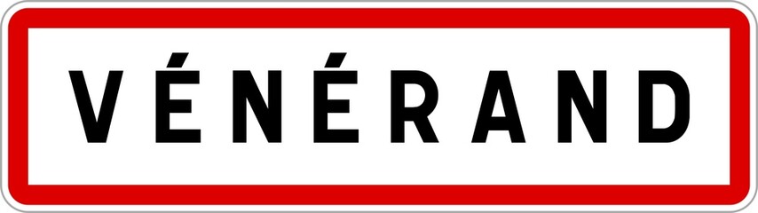 Panneau entrée ville agglomération Vénérand / Town entrance sign Vénérand
