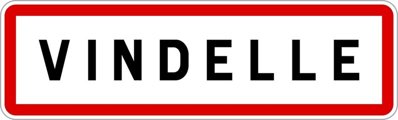 Panneau entrée ville agglomération Vindelle / Town entrance sign Vindelle