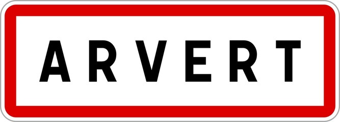Panneau entrée ville agglomération Arvert / Town entrance sign Arvert