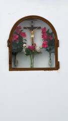 Fototapeta na wymiar small altar of christ in mijas, málaga