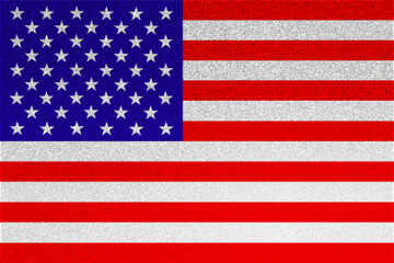 United States of America (USA). Flag of United States of America (USA). llustration of the flag of United States of America (USA). Horizontal design. Abstract design. Illustration. Map.