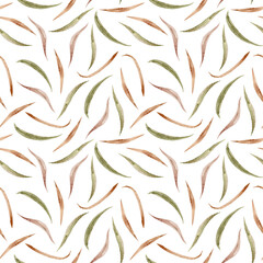 Bohemian blush beige watercolor floral seamless pattern on white background for fabric, scrapbook paper, textile, sublimation, print, wrapping paper. Floral wreath, bouquets and arrangements.