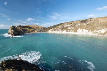 Fototapeta premium Lulworth Cove on the Jurassic Coast in Dorset
