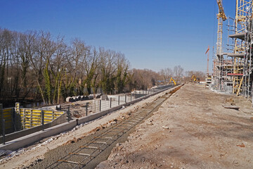 Housing construction on a building site Halle an der Saale