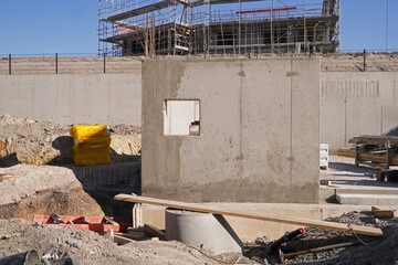 Housing construction on a building site Halle an der Saale