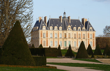 Fototapeta na wymiar Sceaux castle - grand country house in Sceaux, Hauts-de-Seine, not far from Paris, France.
