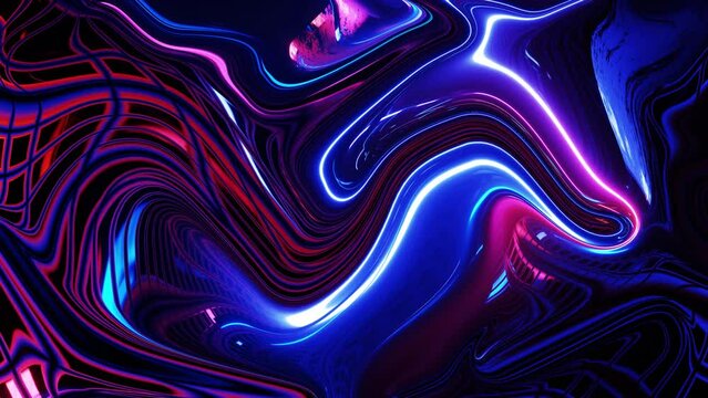 3d render. Marble pattern, swirls and curls. Abstract fluid paint surface as gradient texture with mix colors. Liquid marble texture. 4k seamless looped bg. Top of view. Abstract colorful design