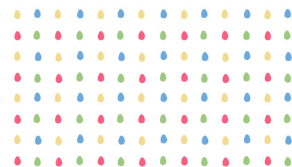 Vector illustration Pattern with multicolored Easter eggs on a white background