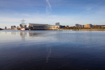 View of the river Clyde on a sunny spring day