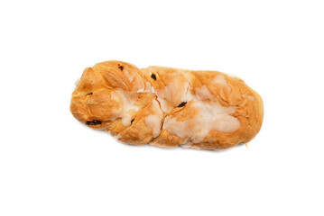 Covered with sweet icing bun