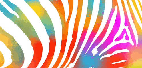 Multi colored Zebra print background. Vector illustration. © Мария Неноглядова