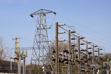 electrical power sub station and pylon