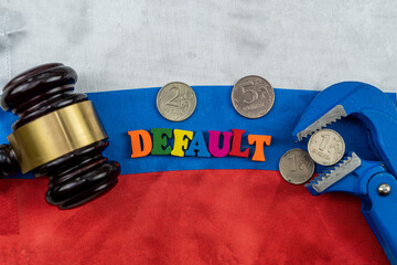 Default in Russia on color flag