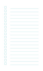 Graph paper. Printable To do list with check boxes, checklist, grid paper with color horizontal lines. Geometric pattern for school, textures, notebook, diary. Realistic lined paper blank size Legal