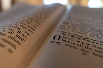 Close-up of a Bible