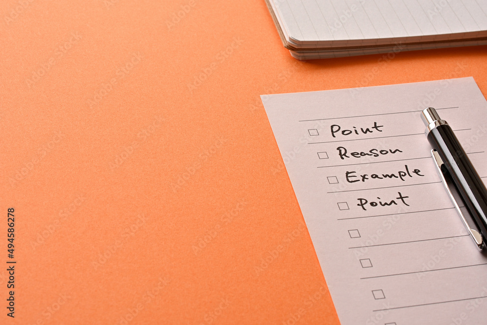 Poster the prep loop on check list is placed there along with a pen and a notebook.