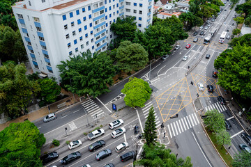 Bairro Jardins e Vila Olímpia em São Paulo Capital. Arquitetura e movimento urbano no dia a dia...