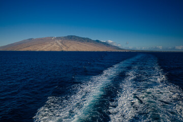 Maui, Hawaii, USA - July 2021 - Panoramic view of the Ma'alaea Harbor