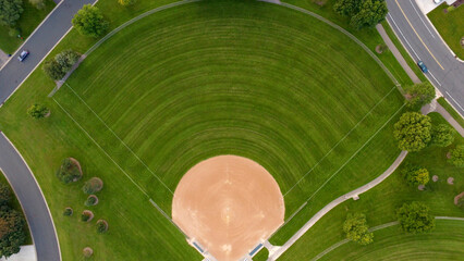 Baseball field from above