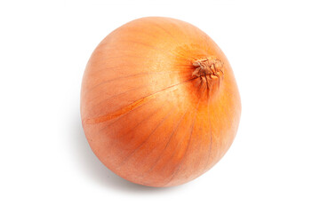 Fresh Raw Bulb Onions in whole isolated on a white background. Clipping path.