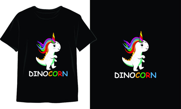 Dinocorn-Unicorn t-shirt design. Unicorn SVG Design. Unicorn vector.