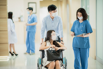 professional doctor person working at hospital, medical health care and clinic medicine concept