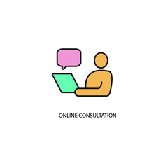online consultation icons  symbol vector elements for infographic web