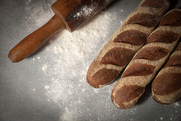 Australian bread and a rolling pin