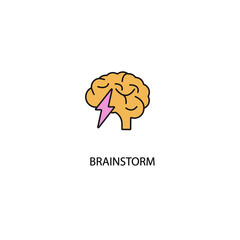 brainstorm icons  symbol vector elements for infographic web