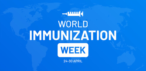 World Immunization week. Vector illustration