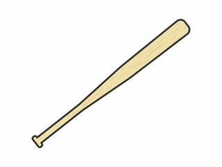 木製バットのイラスト