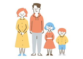 仲良4人家族_色