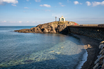 Collioure Saint Vincent chapel on the coast of the south of France