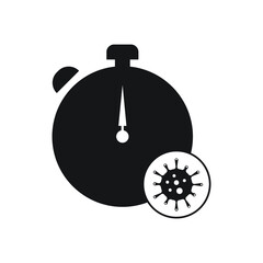 Coronavirus incubation period icon design isolated on white background