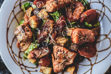 Salmon Salad Close up
