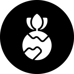 green earth glyph icon