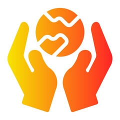 planet earth gradient icon