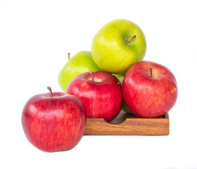 Closeup red  apple and apple fruits.