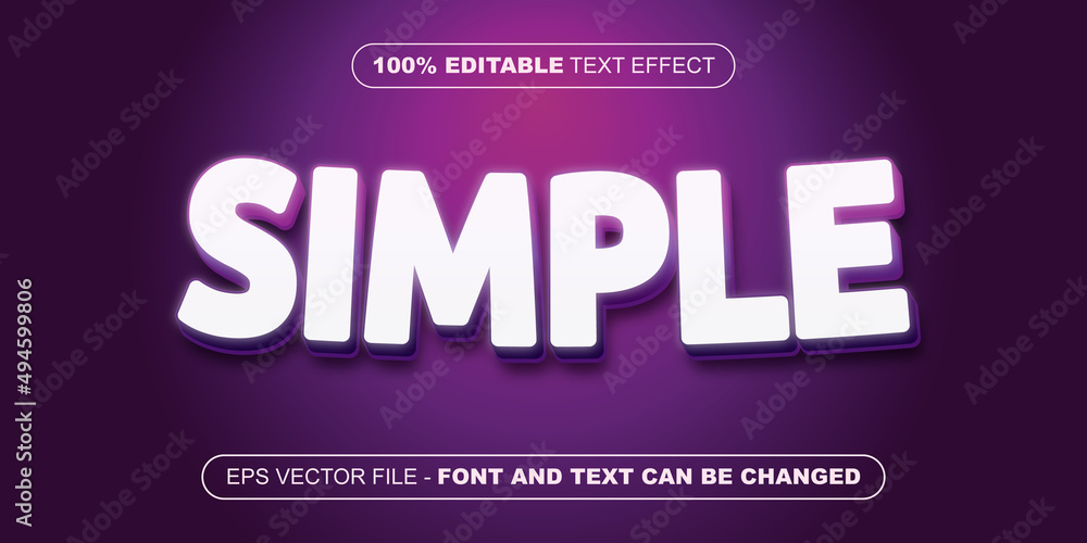 Poster simple 3d editable text effect