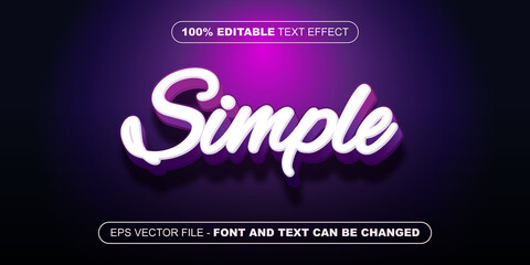 simple 3d editable text effect