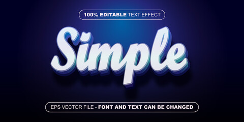 simple 3d editable text effect