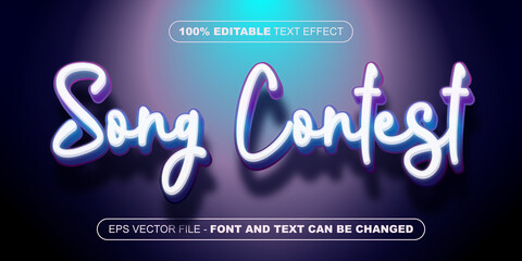 song contest 3d editable text effect