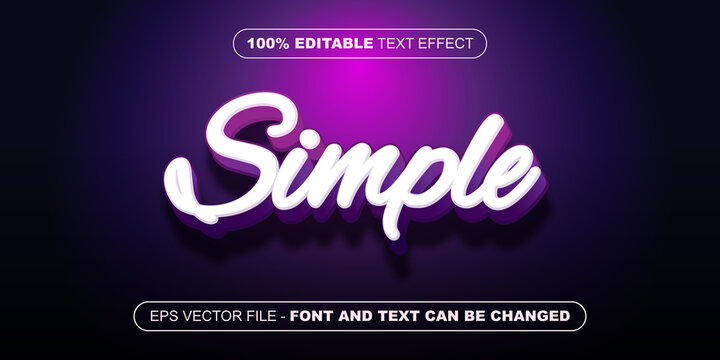 simple 3d editable text effect