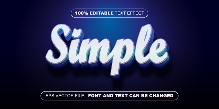 simple 3d editable text effect