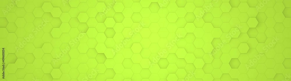 Poster digital geometry waves with green mesh in ultra wide angle and orthographic view. futuristic polygon