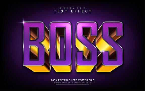 Boss 3d Style Text Effect