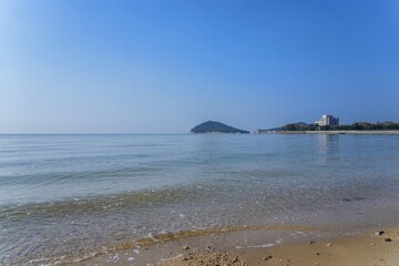 満潮時の父母ヶ浜の情景＠香川
